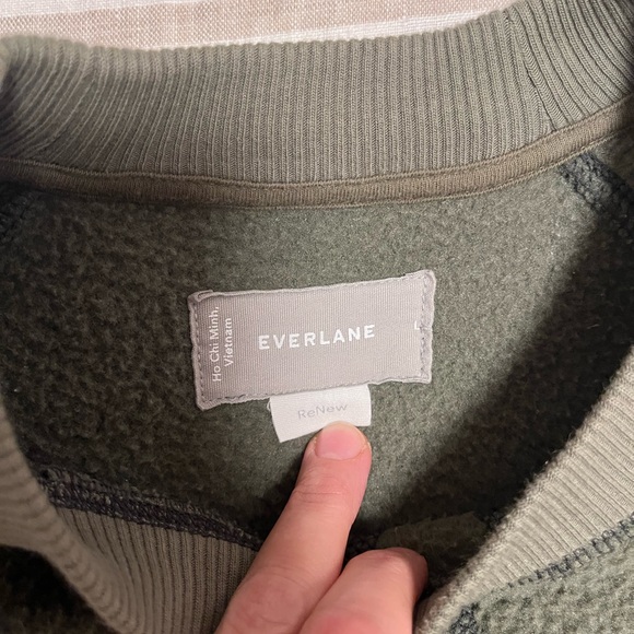 Everlane Khaki Green ReNew Sweatshirt - Picture 3 of 6